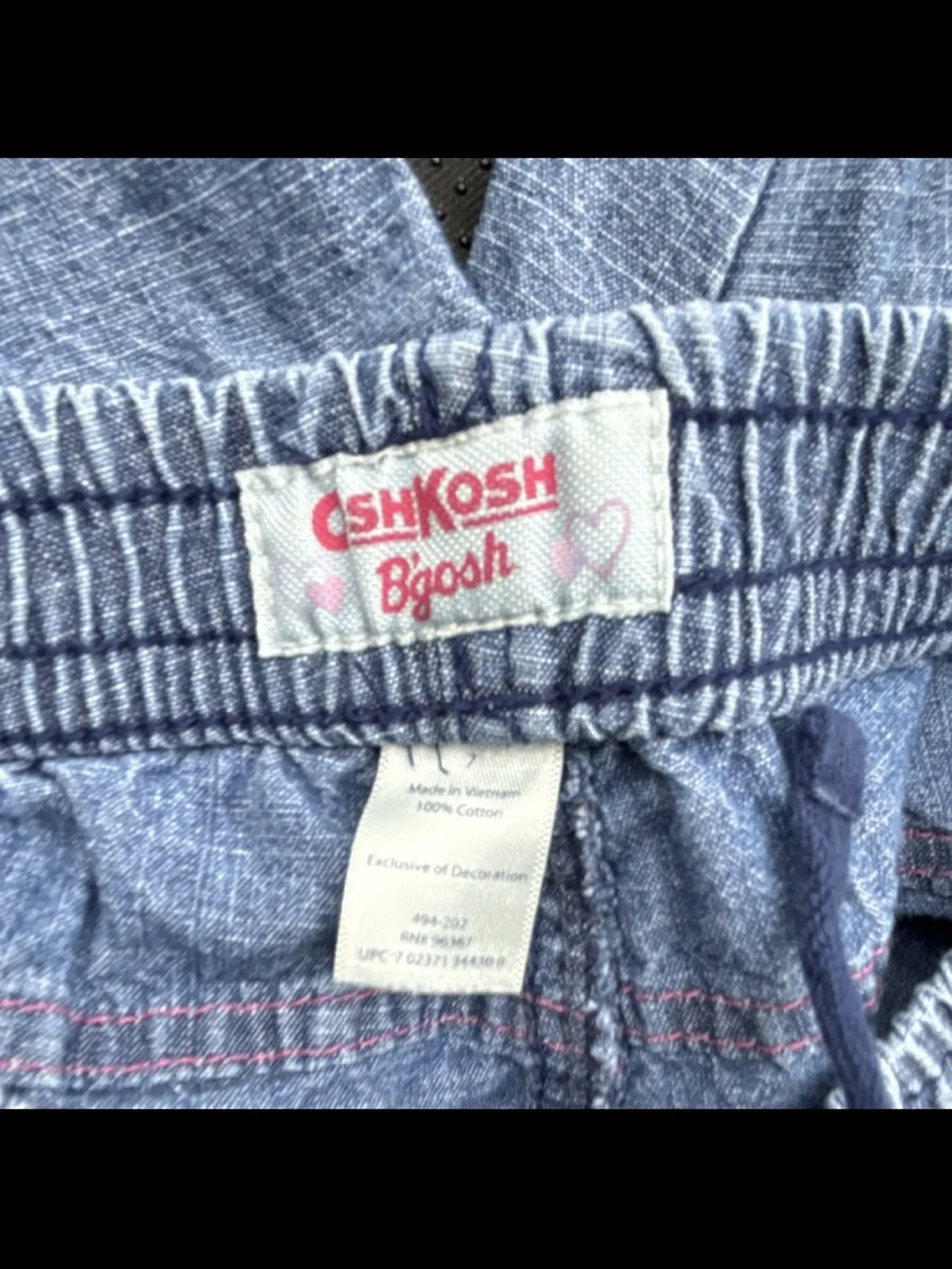 OshKosh B'gosh Light Blue Denim-Style Cargo Joggers